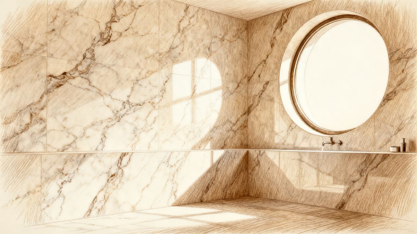 Diseño de baño de mármol de lujo