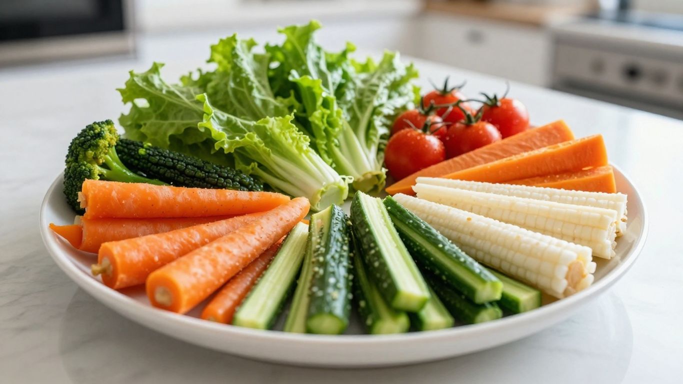 Colorful healthy vegetable plate