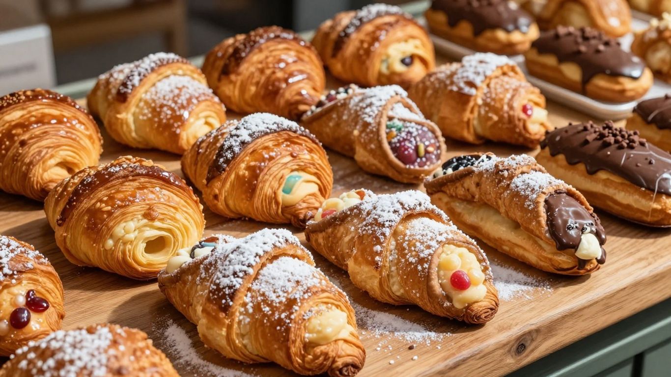 Authentic Italian pastries at a Miami bakery.