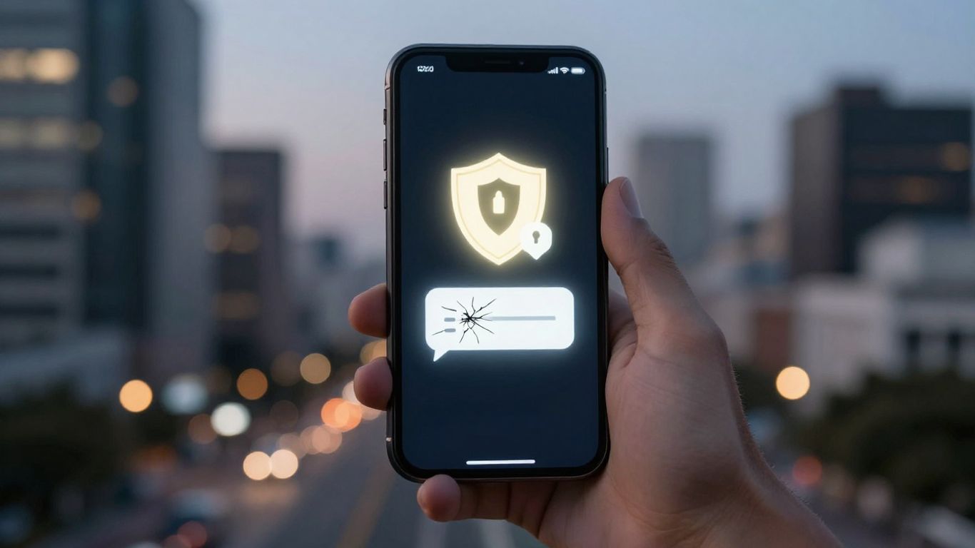 Smartphone showing secure app authentication replacing SMS.