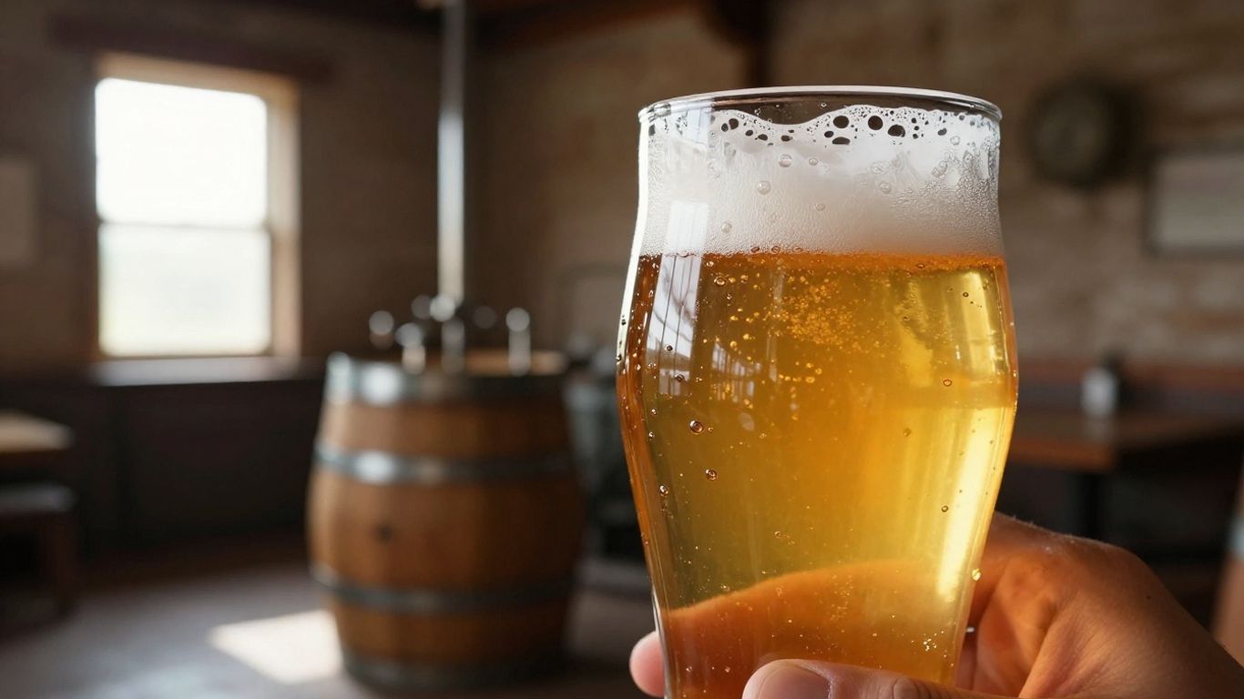 Craft beer tasting at a French brewery