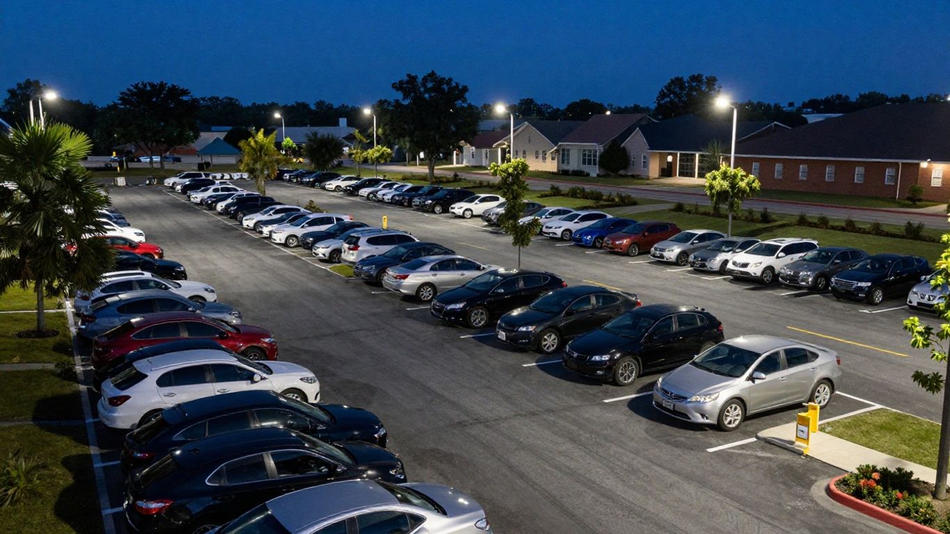 Secure parking area at Oaks Mackay Properties