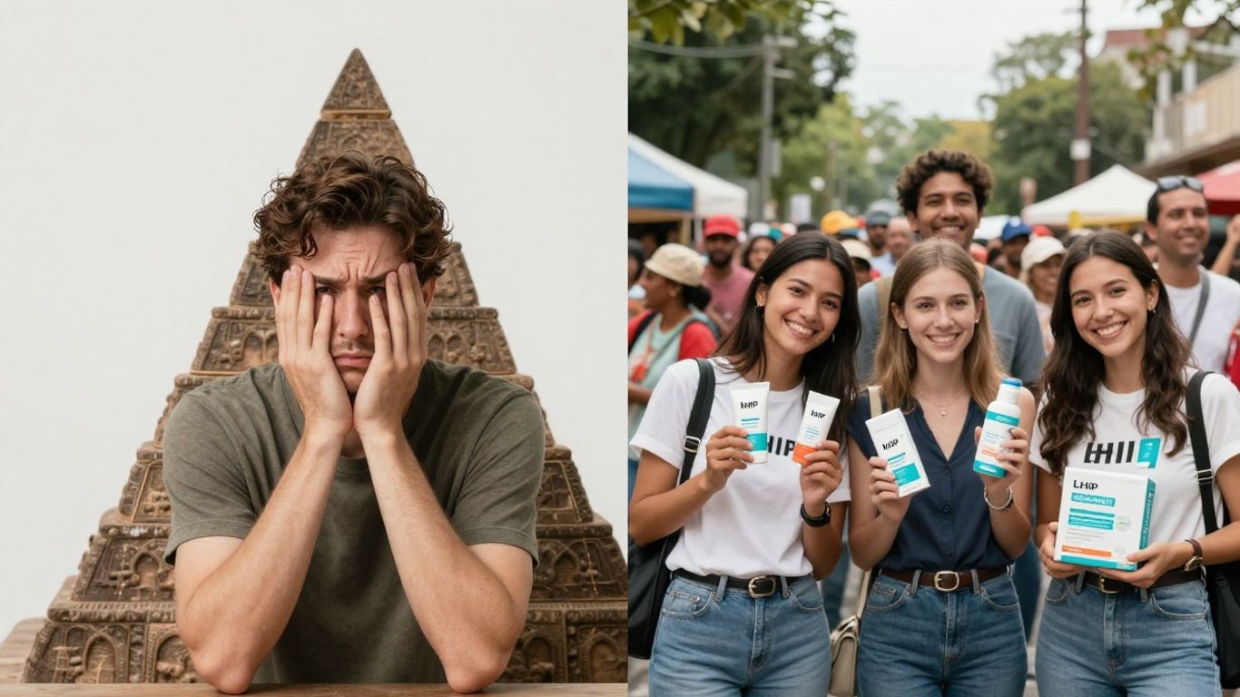 bHIP pyramid scheme vs positive user experiences comparison