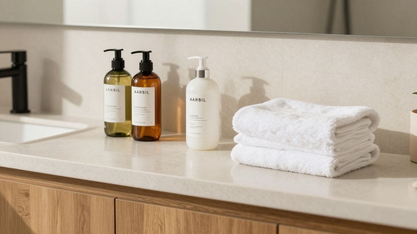 Mejores shampoos y amenidades de bano para Airbnb: marcas premium a granel