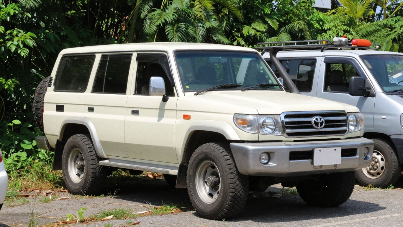 Toyota Land Cruiser ready for wrecking in Perth