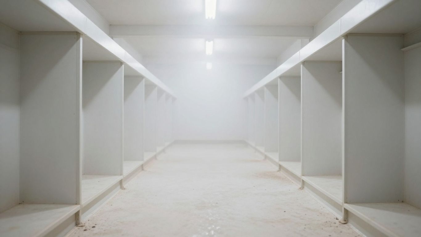 Czysty kurnik po dezynfekcji, gotowy na drób.