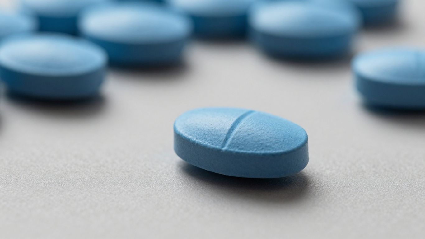 Viagra pill on a surface