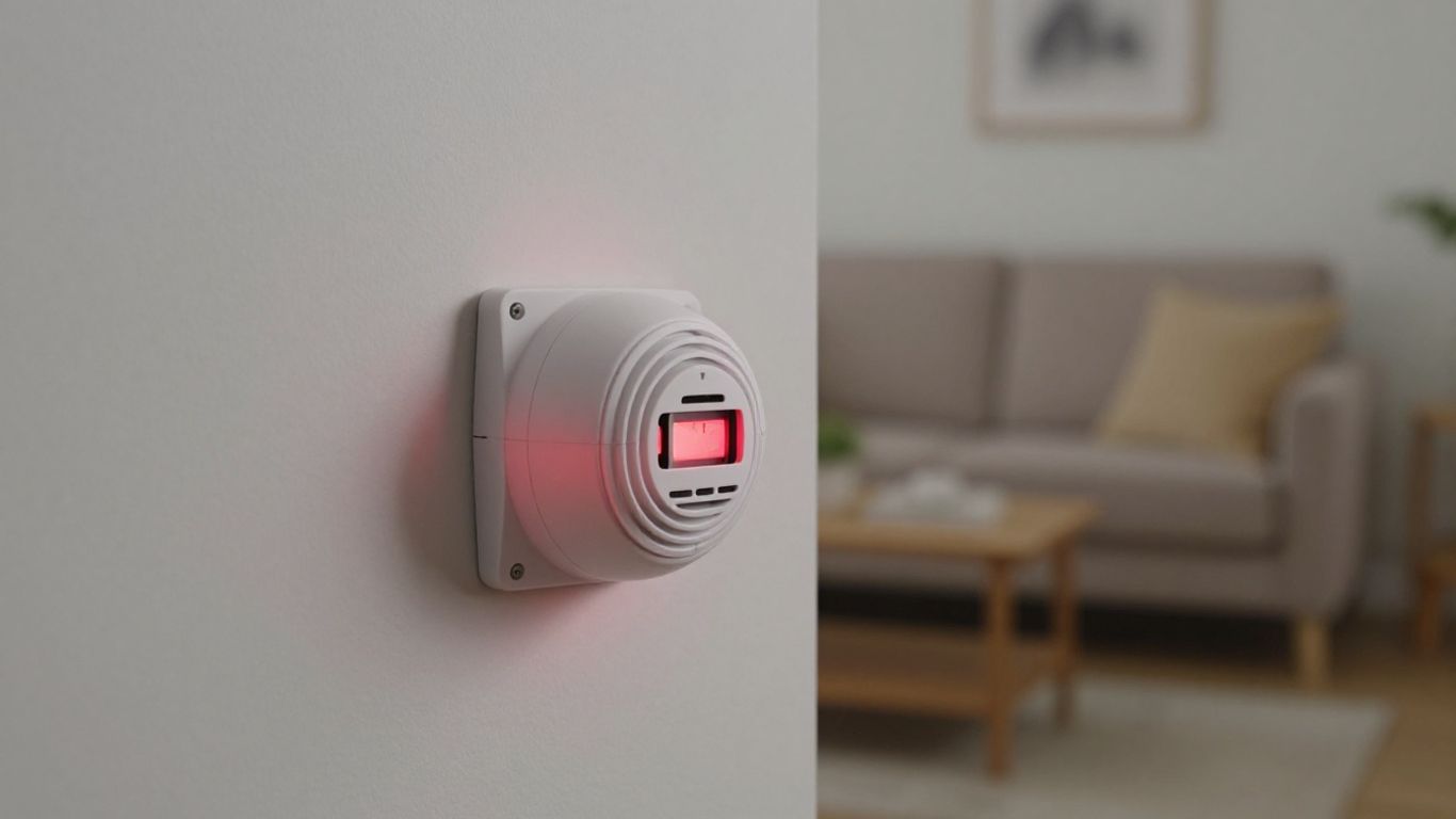 HVAC unit and carbon monoxide detector in a home.