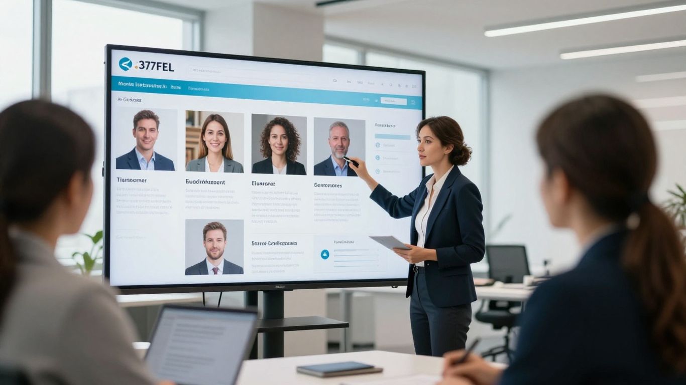 Moderne Technologien im HR-Bereich mit blauen Highlights