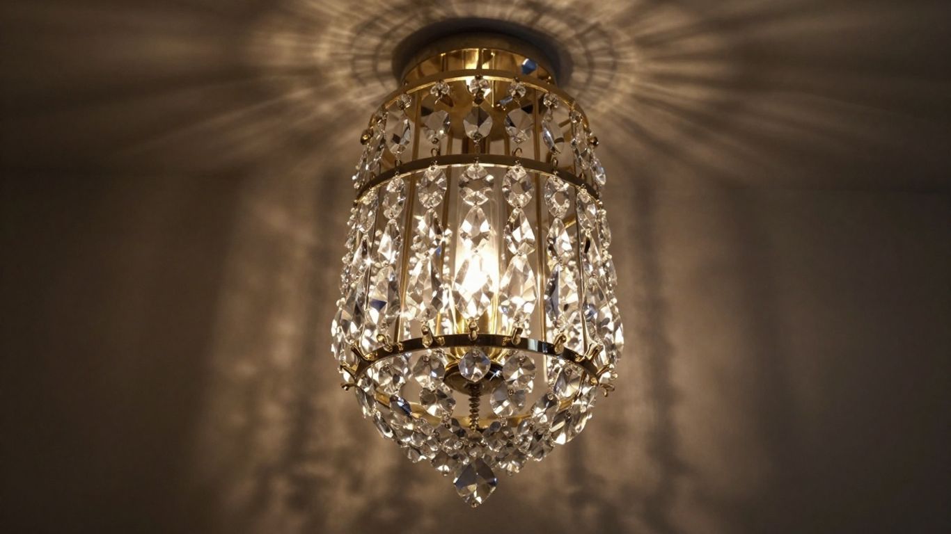Elegant crystal wall light fixture sparkling with light.