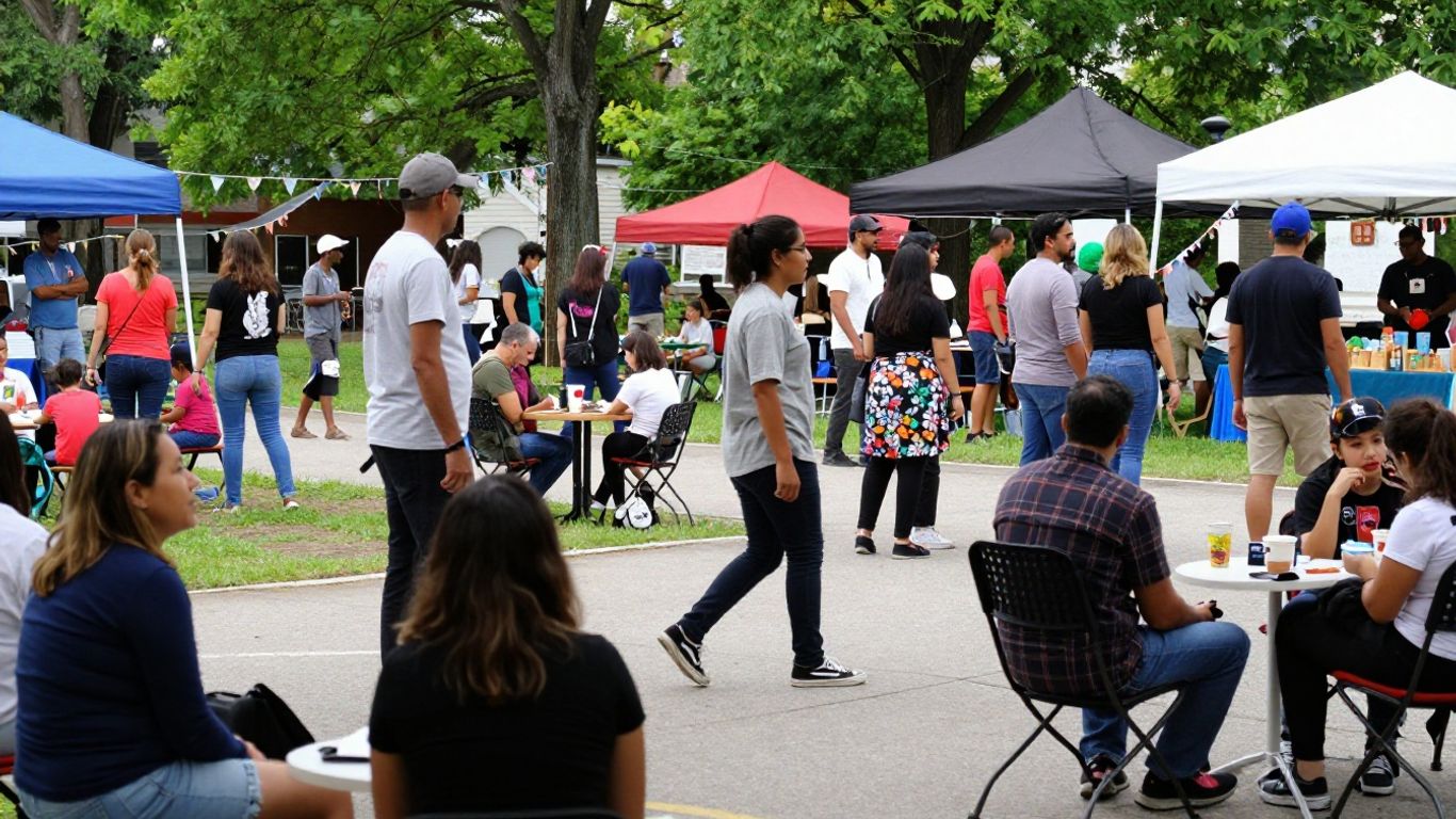 A group of people attending a local business event