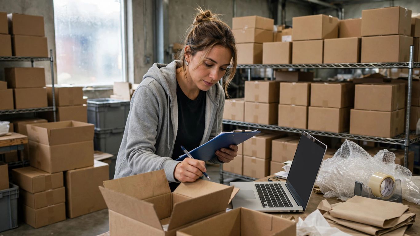 Seller checking inventory and launch readiness