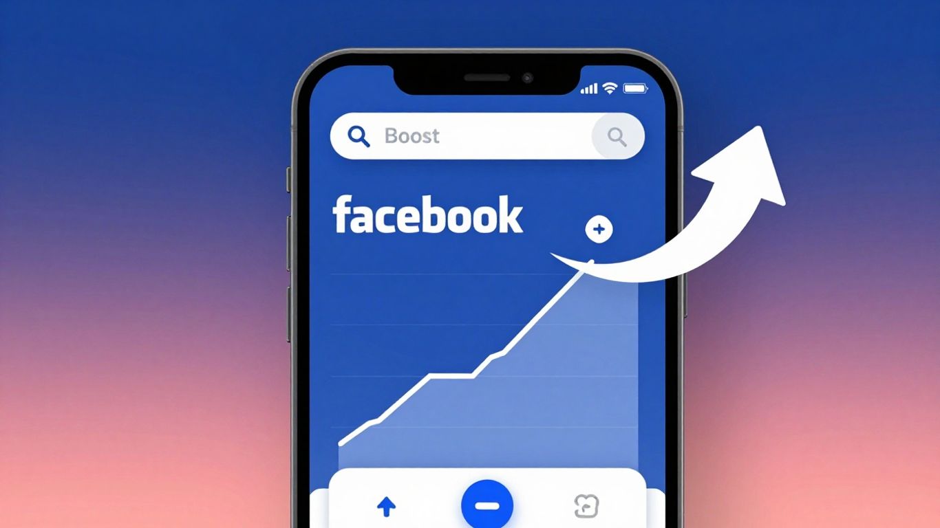 Smartphone showing successful Facebook boost campaign performance.