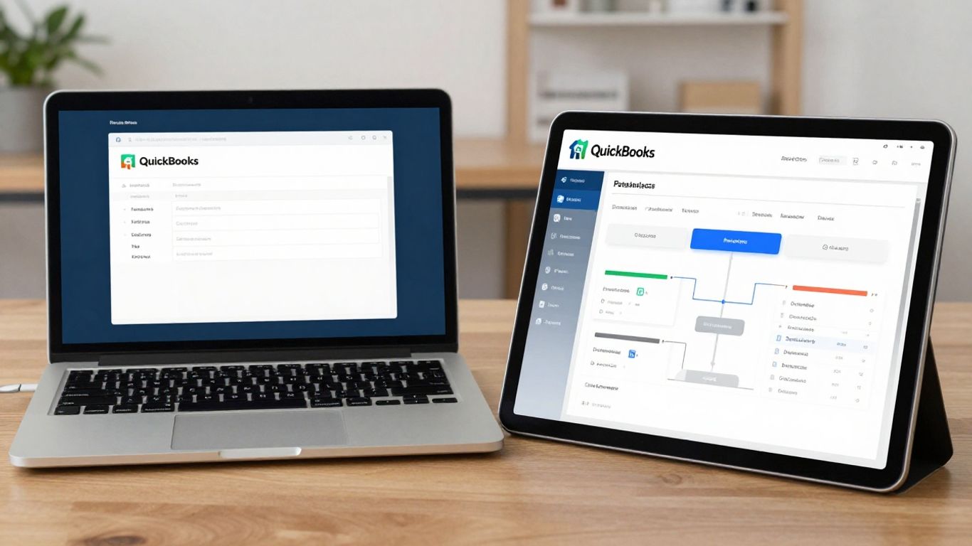 Field service software and ERP system interfaces on devices.