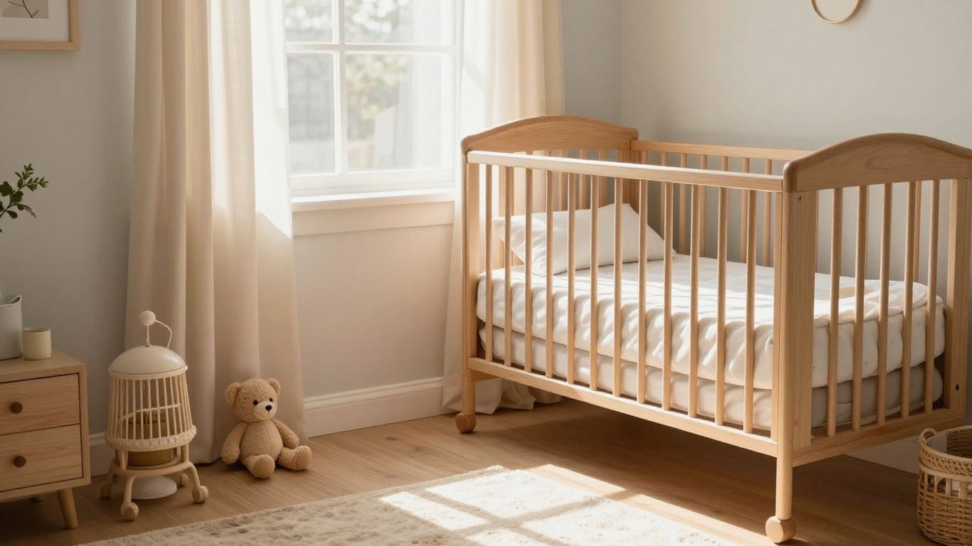 Cozy nursery with crib and baby essentials.
