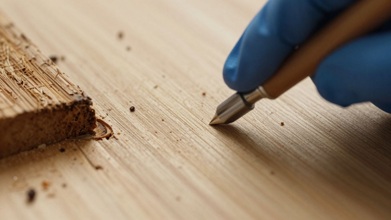 Termite inspection revealing potential treatment job
