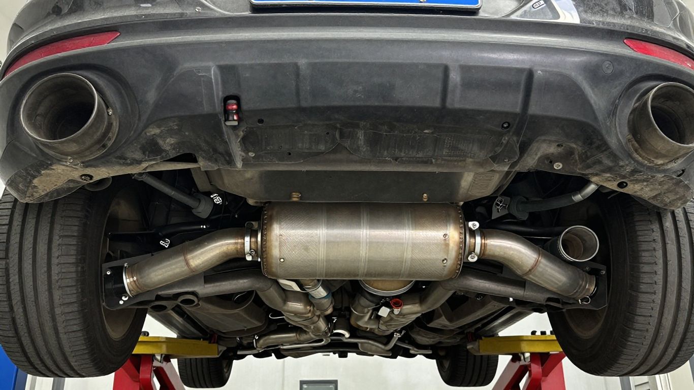 Underbody exhaust components and heat shields