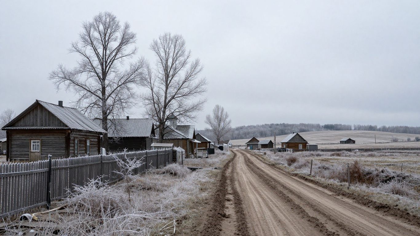 A desolate rural landscape