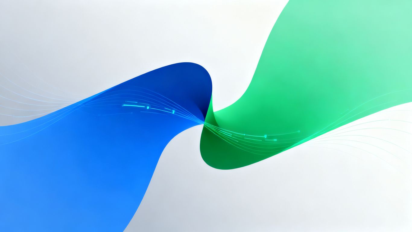 Firstsource and Cresta logos merging, abstract AI connection.