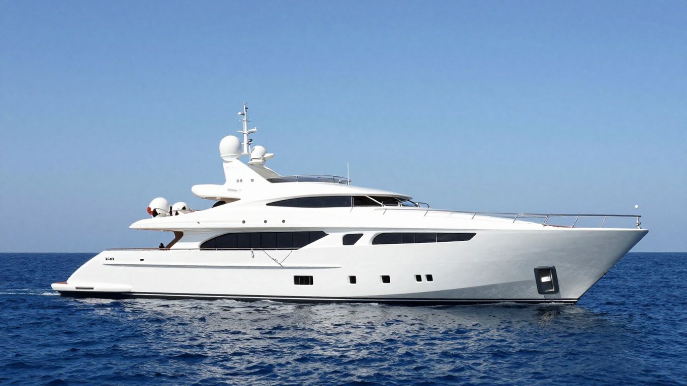 M/Y AIR Feadship superyacht on blue water.