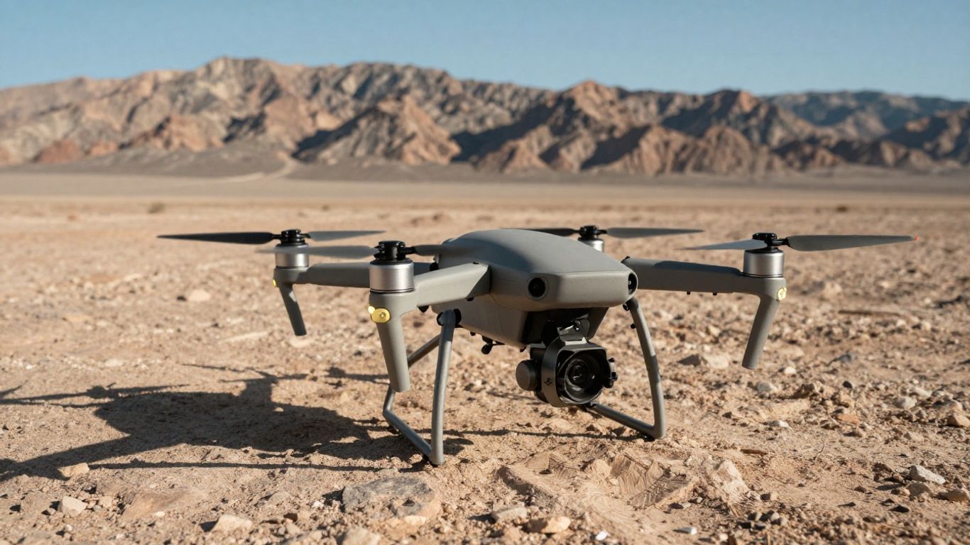 Compact tactical drone in field setting