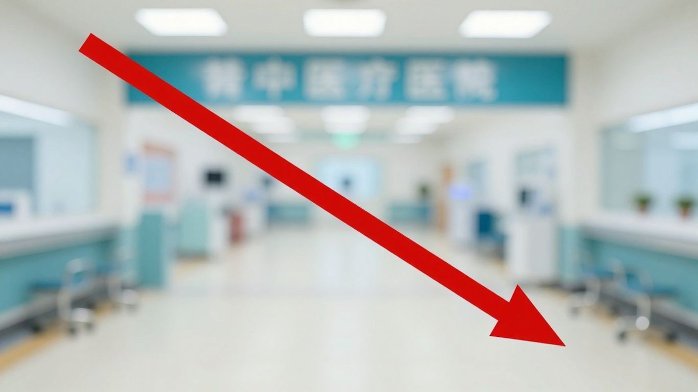 Stock chart showing a sharp decline
