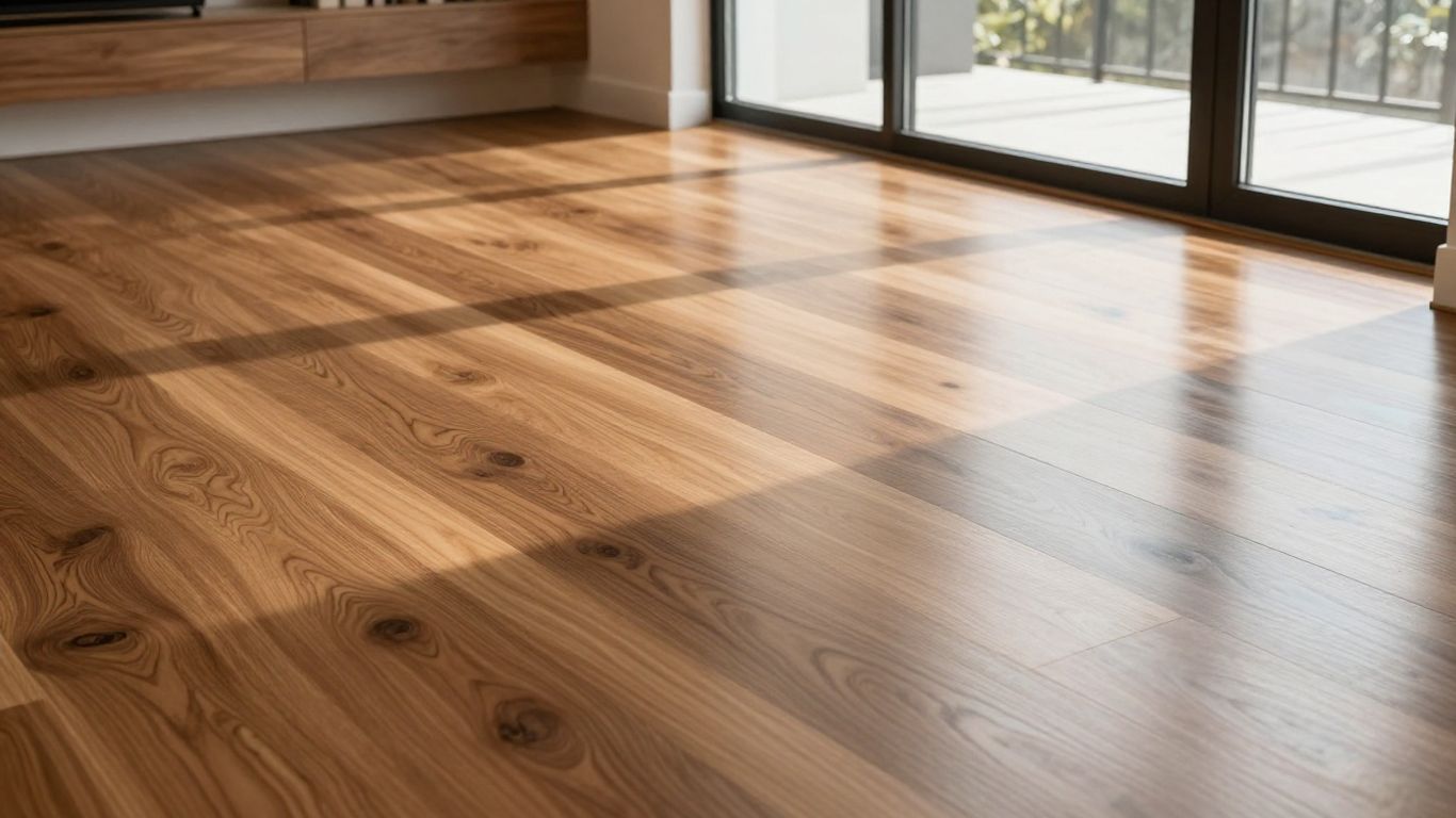 Luxury hardwood flooring in a modern Los Angeles home.