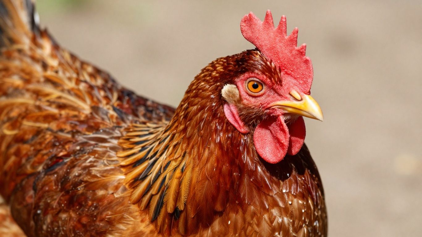 Zdrowy drób z lśniącymi piórami i gładką skórą.