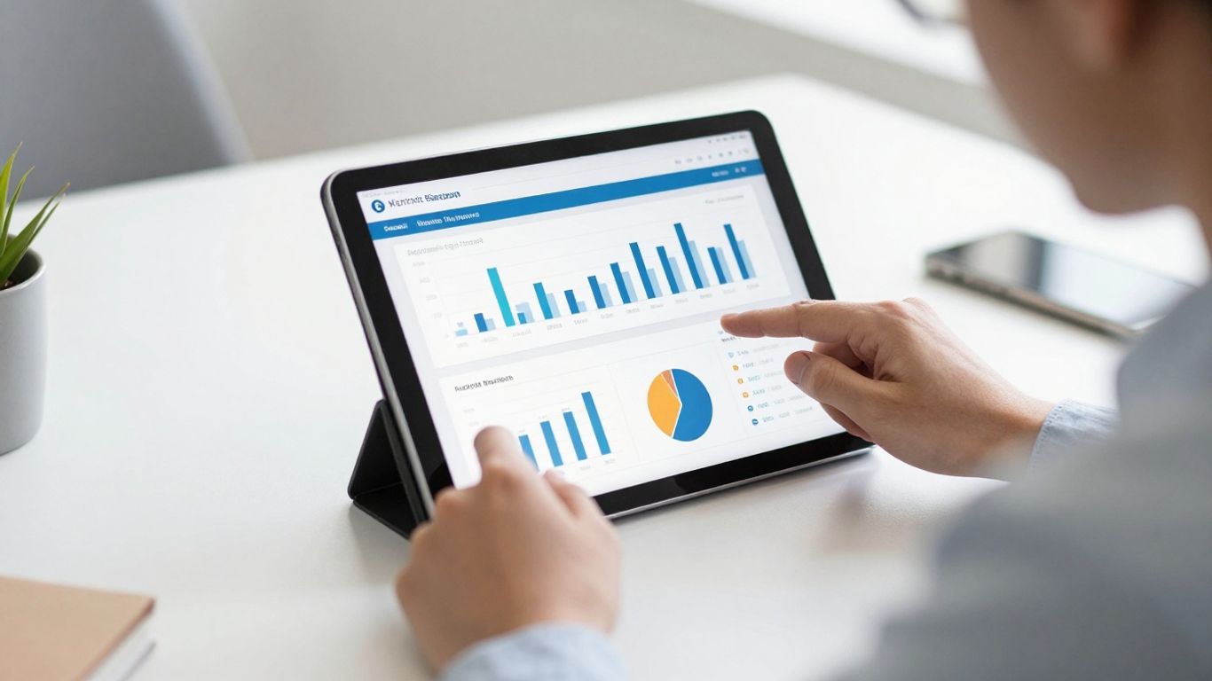 Distribuidor planificando estrategias en un entorno iluminado