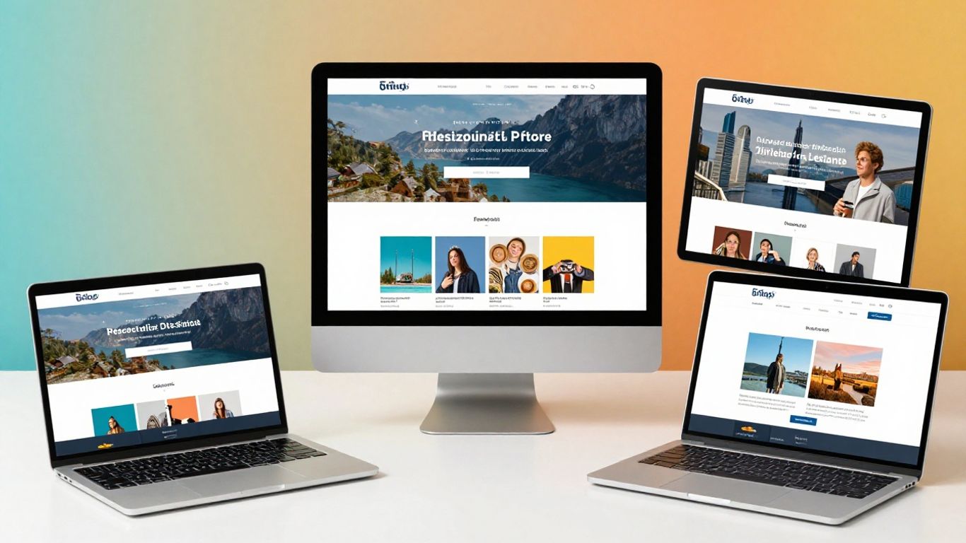 Free Wix website templates on devices.