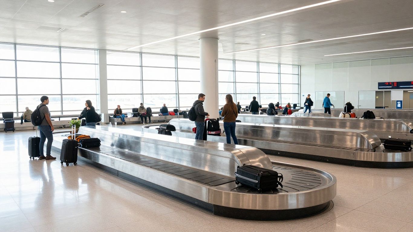 Airport baggage claim area