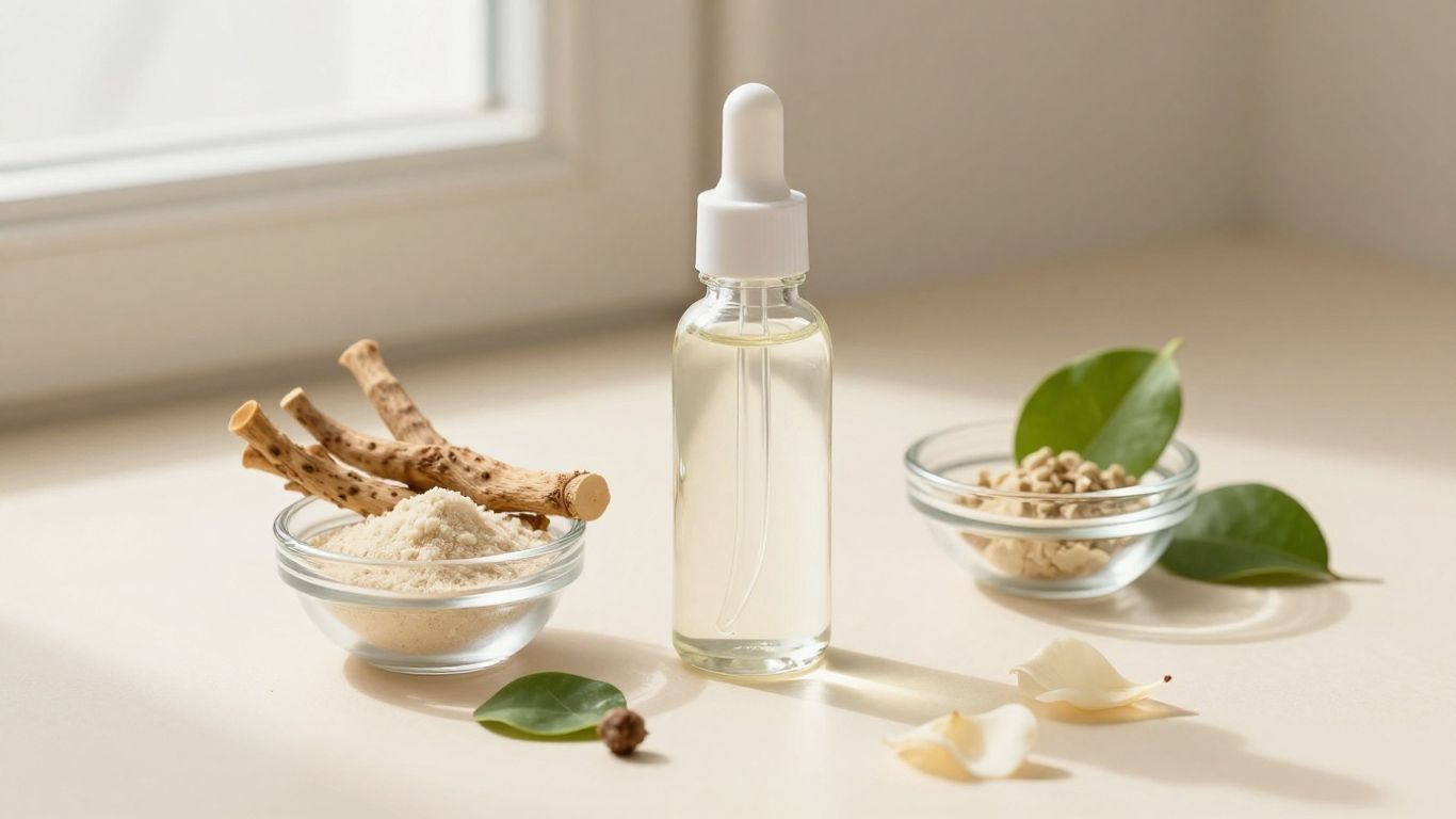 Brightening serum beside botanical ingredients