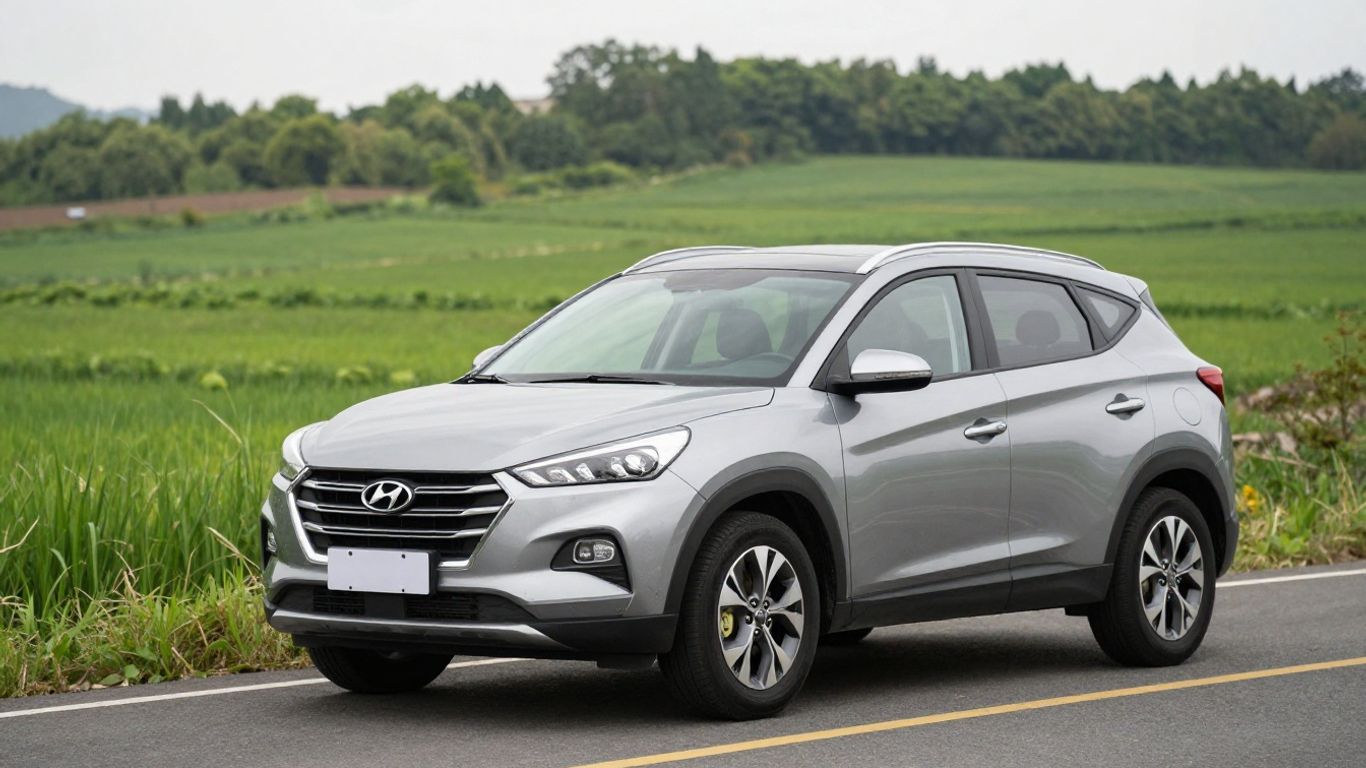 Hyundai Tucson auf ruhiger Landstraße