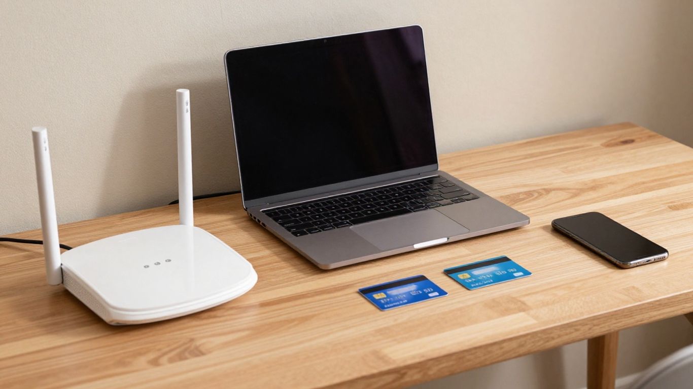 Secure streaming setup with television and router