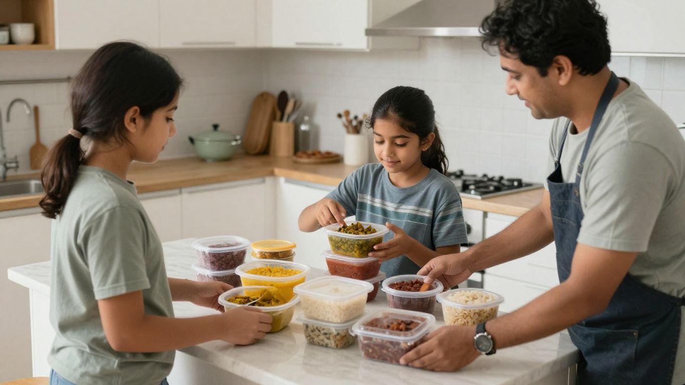 Frozen home-cooked Indian meals ready for students