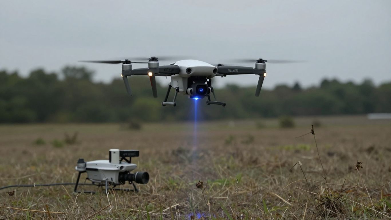 Drone with laser vs. drone with camera