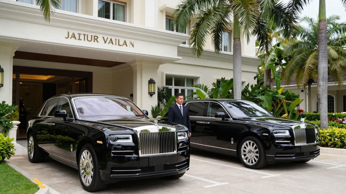 Luxury vehicle waiting for Jupiter travelers