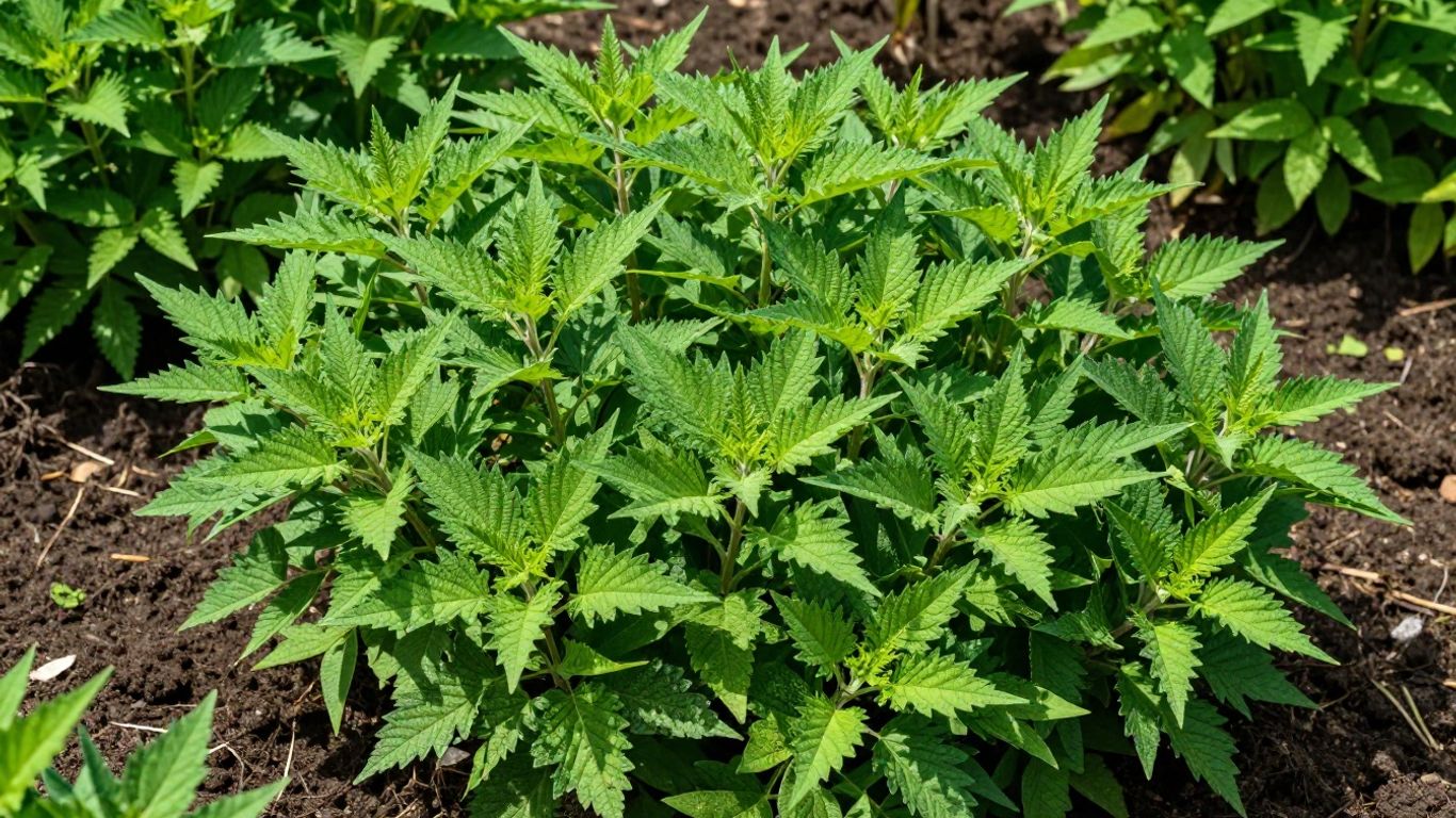 Patchouli plants in Indonesian soil