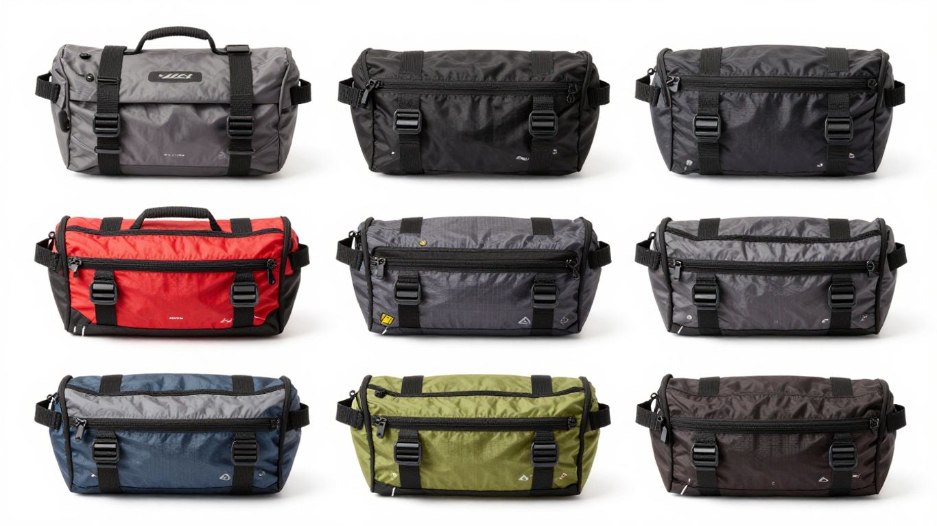Various types of bicycle bags for different needs.