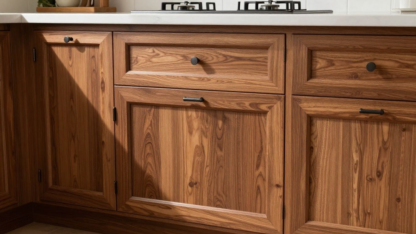 Custom kitchen cabinets with detailed millwork
