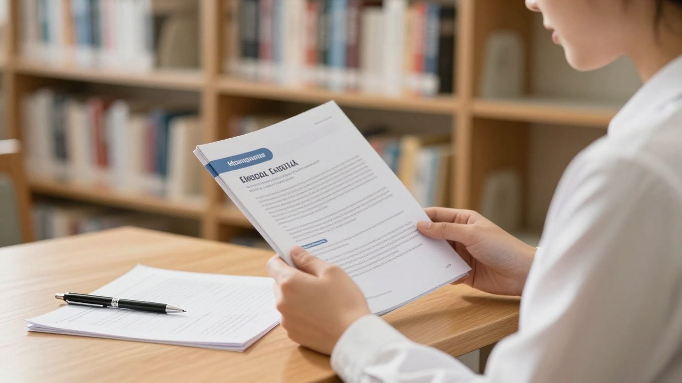 Student reviewing financial aid options at a library