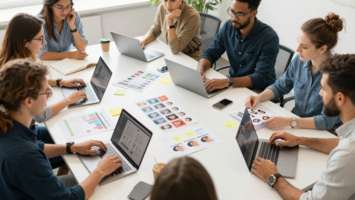 Marketing team refining an ideal customer profile