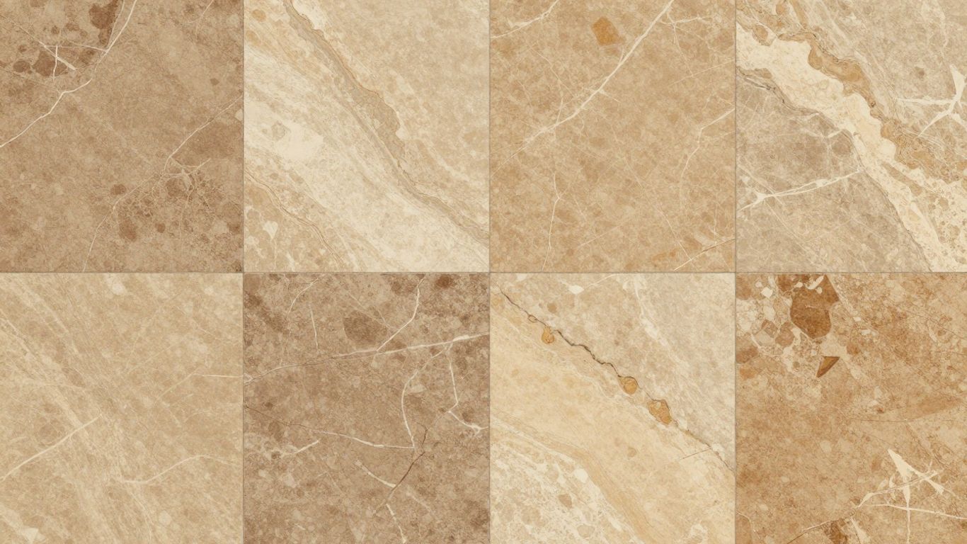 Scabos travertine tiles with earthy tones and natural veining.