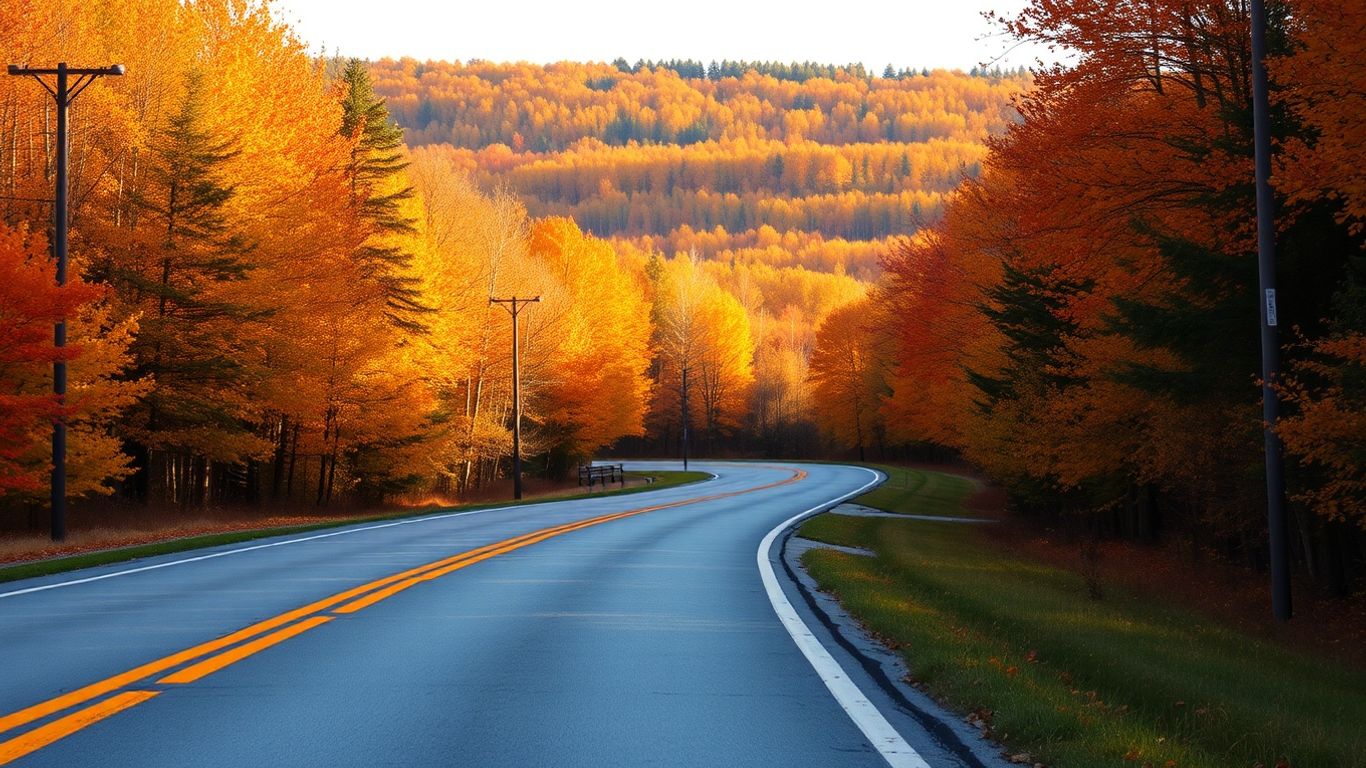 An open country road in Michigan