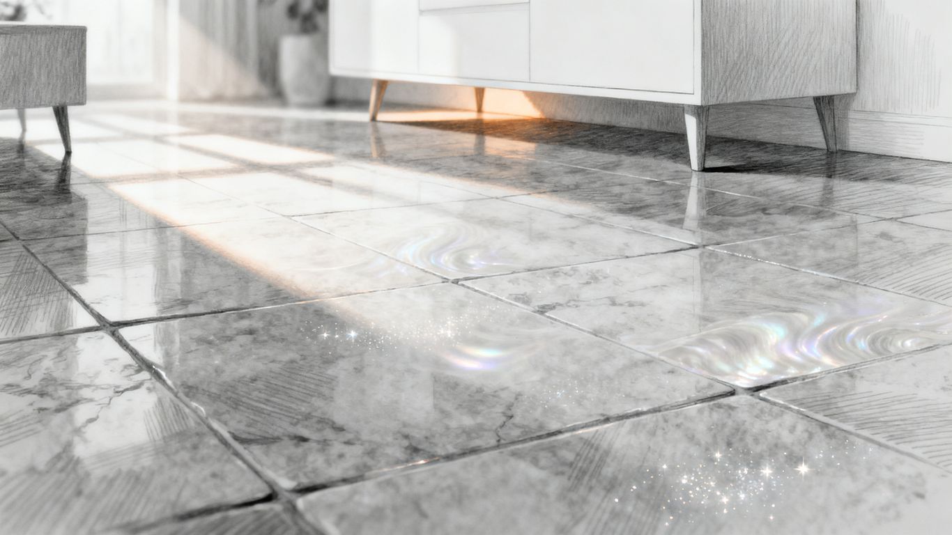 Polished stone capturing sunlight