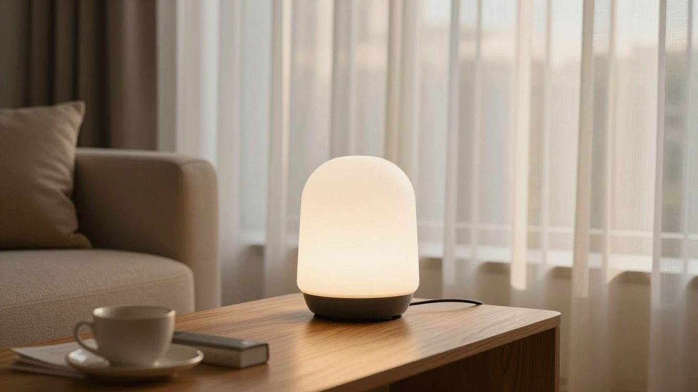 Helle Tageslichtlampe in einem modernen Wohnzimmer