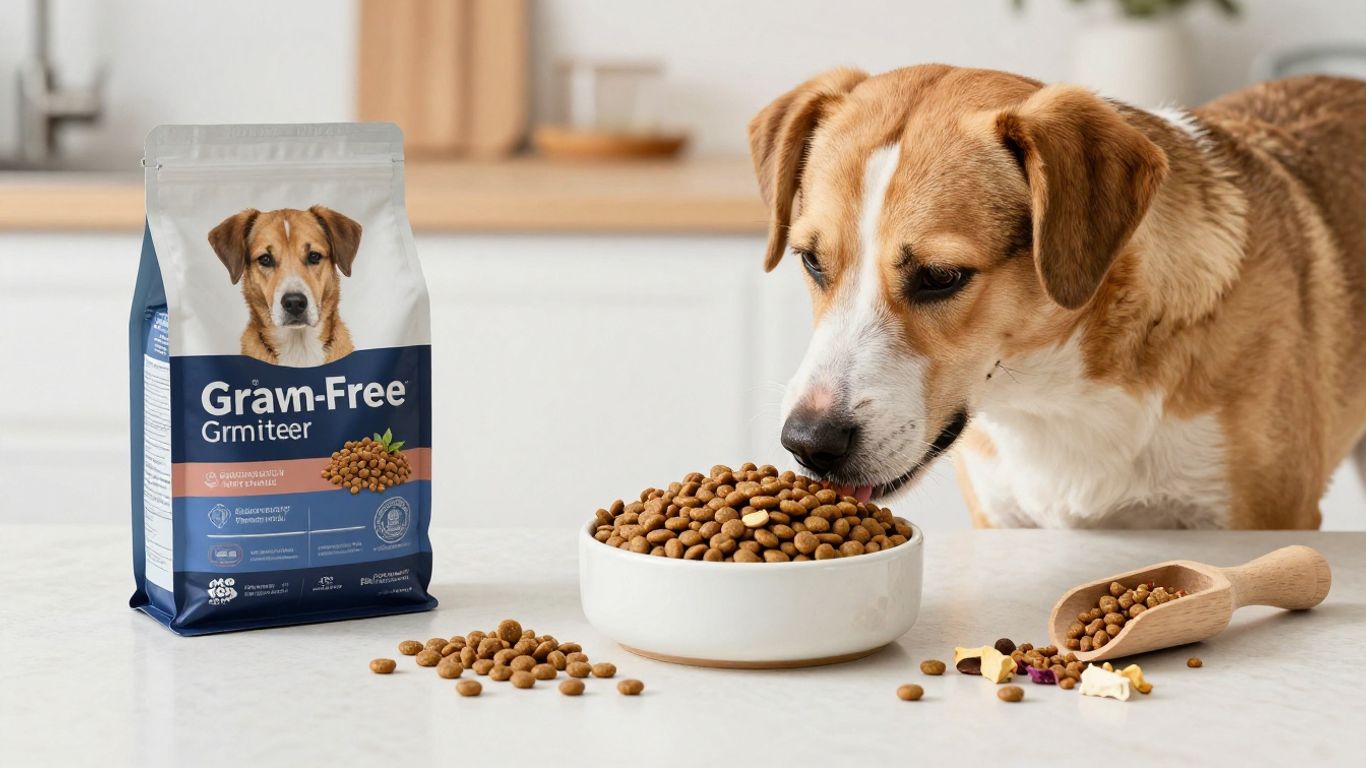 Sac de croquettes et bol pour chien