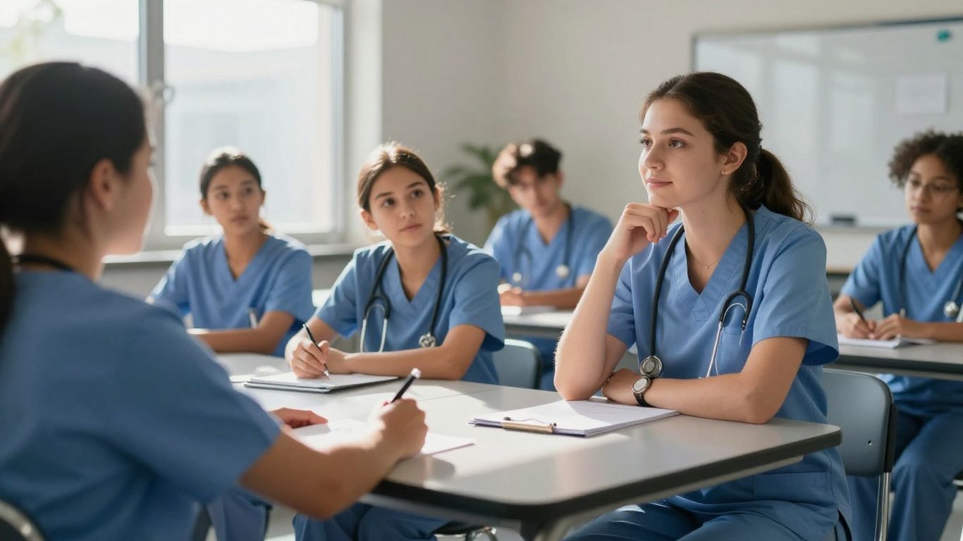 CNA students learning in a Washington State classroom.