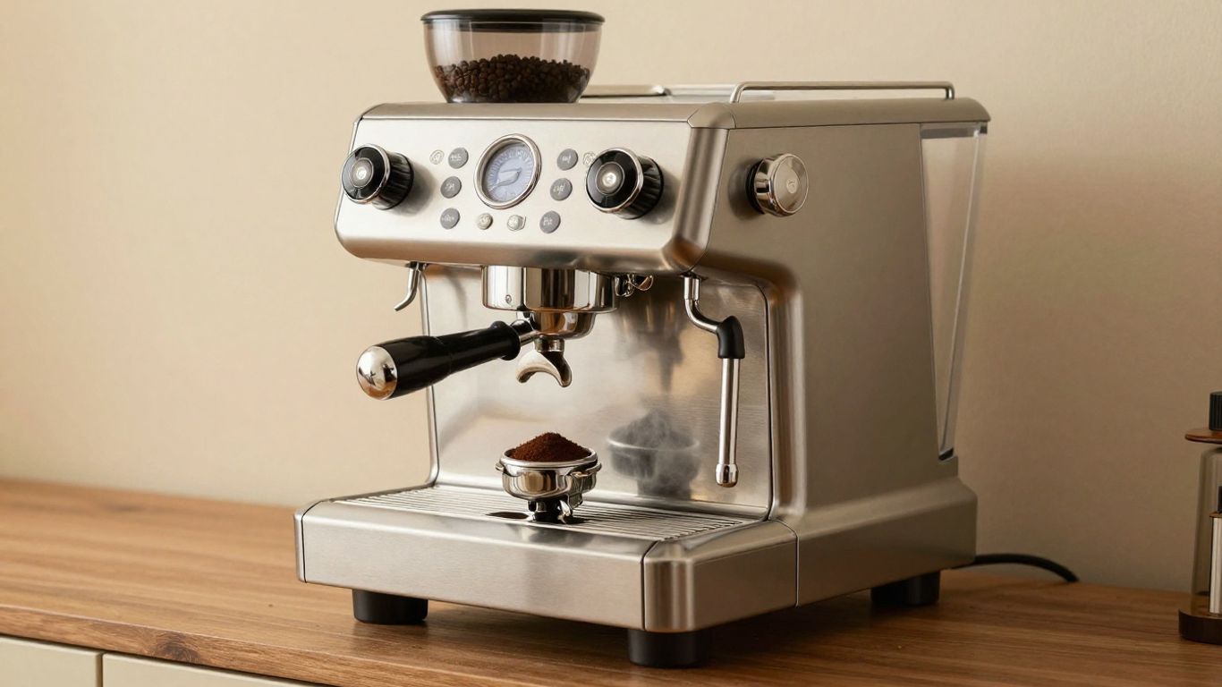 Dual fuel espresso machine in a coffee van