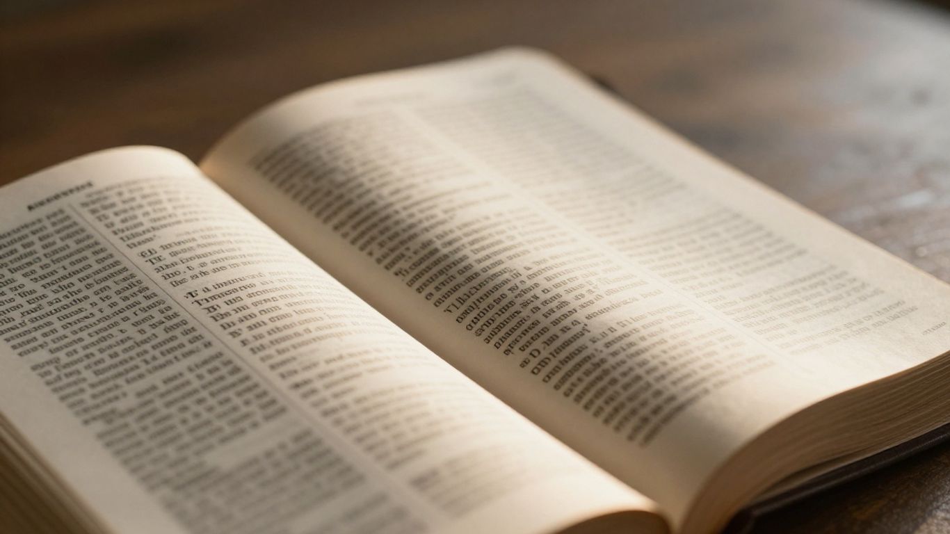 Libro de Romanos abierto en un atril.